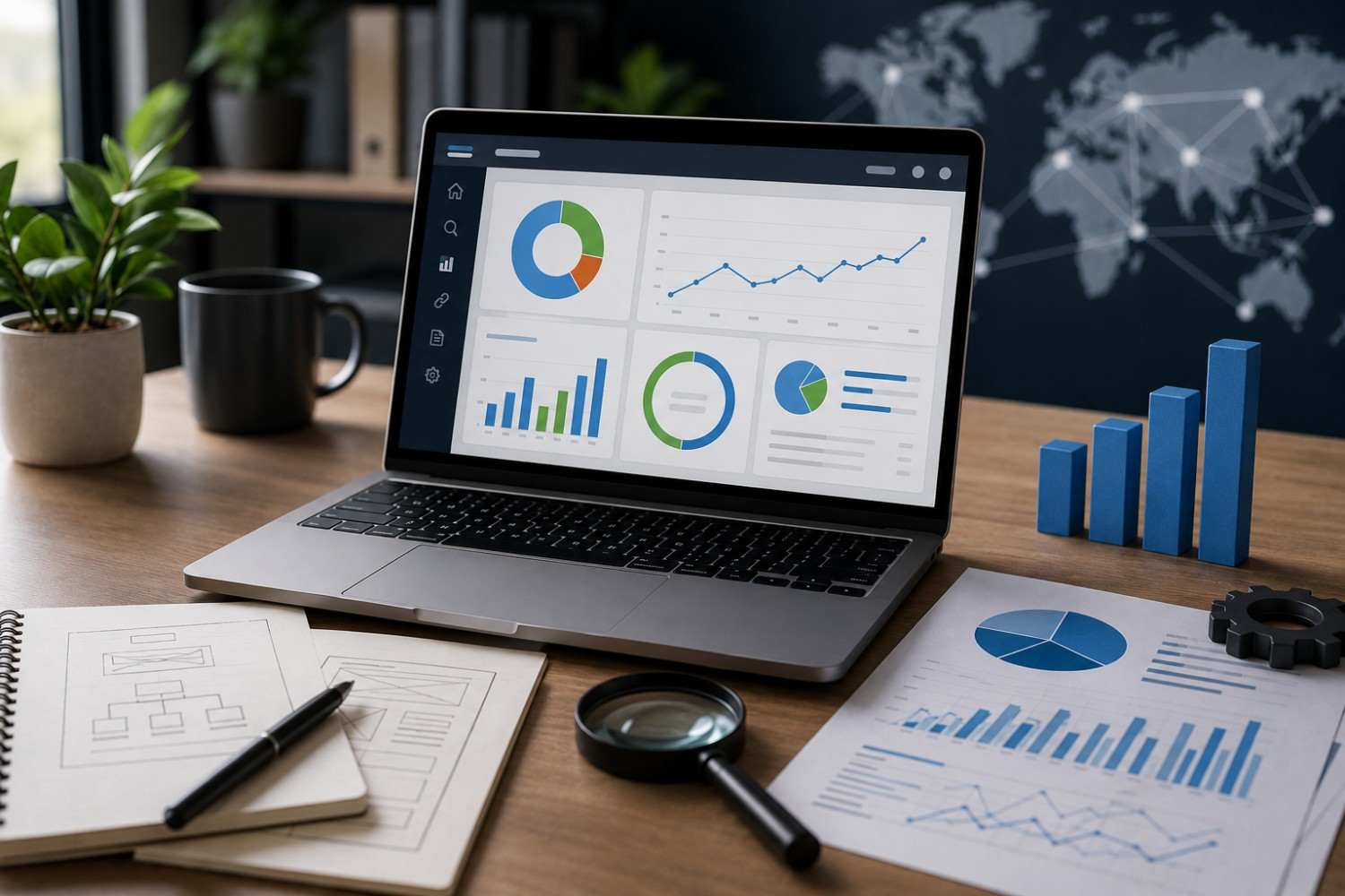 SEO audit workspace showing website analytics, crawl analysis, performance metrics, and site structure.